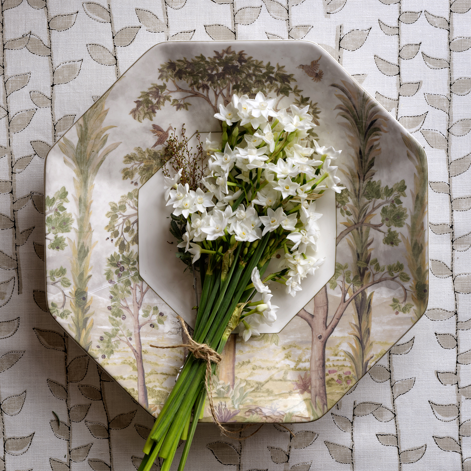 Kit Kemp Tall Trees Octagonal Platter image number null